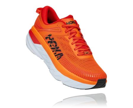 Hoka One One Bondi 7 - Adidasi Alergare Pe Drum Barbati Portocalii | RO-6hJobNJ